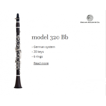 KÈN Monning & Adler - INSTRUMENTS - The Clarinet - model 320 Bb